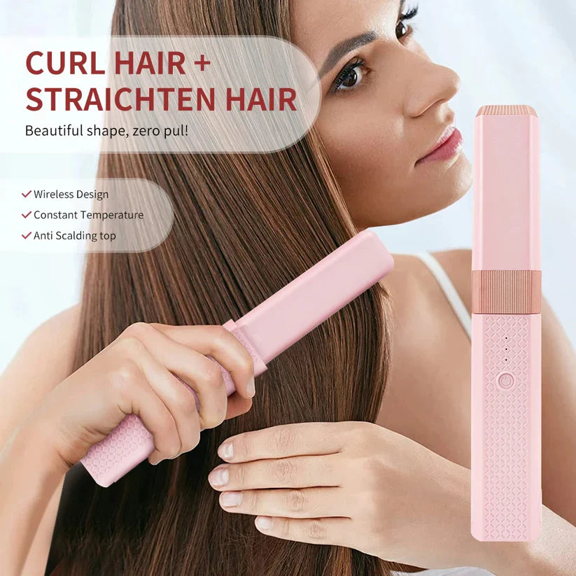 2 in 1 Hair Curler Cordless 3 Constant Temperature