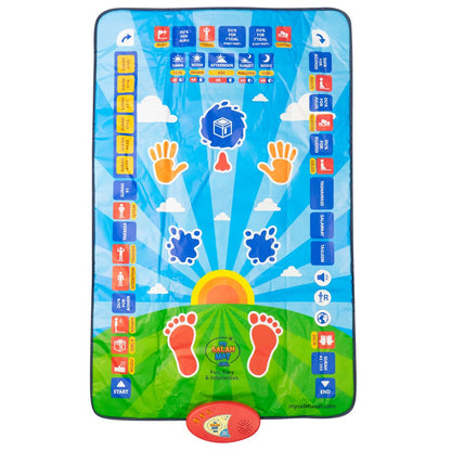 Salah Learning Prayer Mat with 36 Touch Keys and 7 Languages, Speaker, Fun & Easy Interactive Islamic Toy for Ages 3+ Children