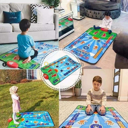Salah Learning Prayer Mat with 36 Touch Keys and 7 Languages, Speaker, Fun & Easy Interactive Islamic Toy for Ages 3+ Children